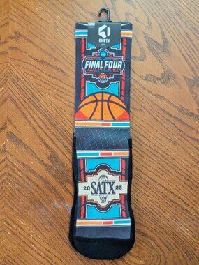 NCAA Mens Final Four San Antonio 2025 Souvenir Socks L/XL Rock'Em Socks New